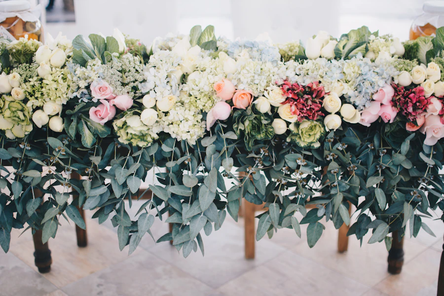 Head table floral garland