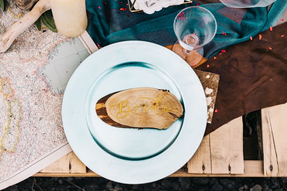 round white ceramic plate