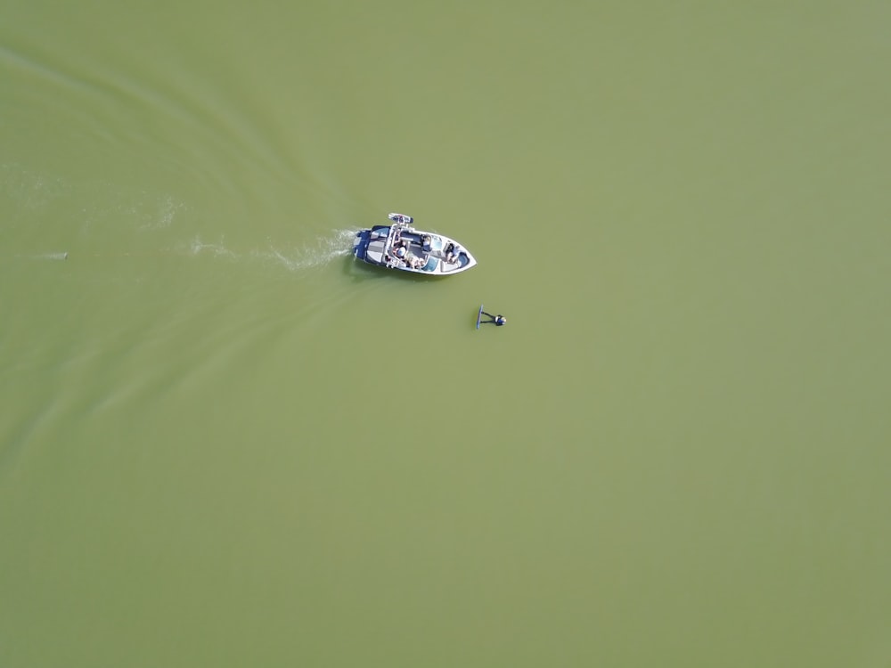 aerial photography of boat