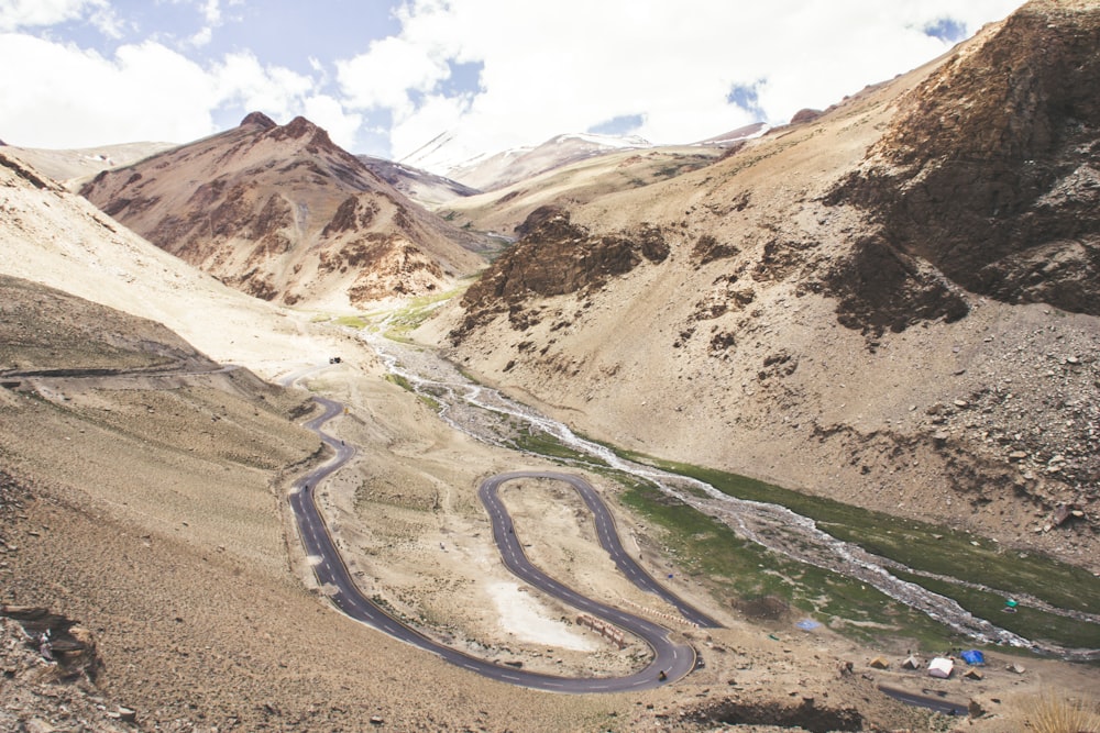 landscape photography of brown mountains