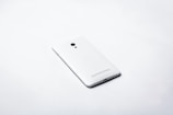A sleek modern smartphone displayed on a clean white surface.