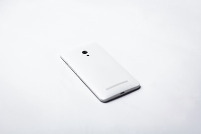 A sleek modern smartphone displayed on a clean white surface.