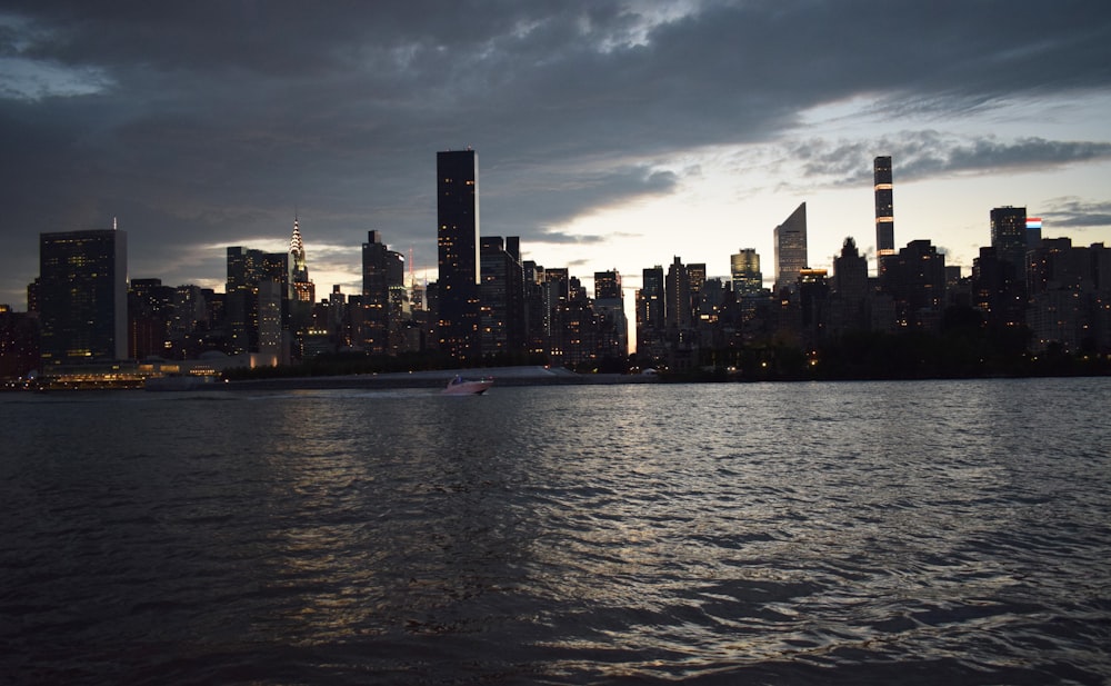 silhouette photo of city