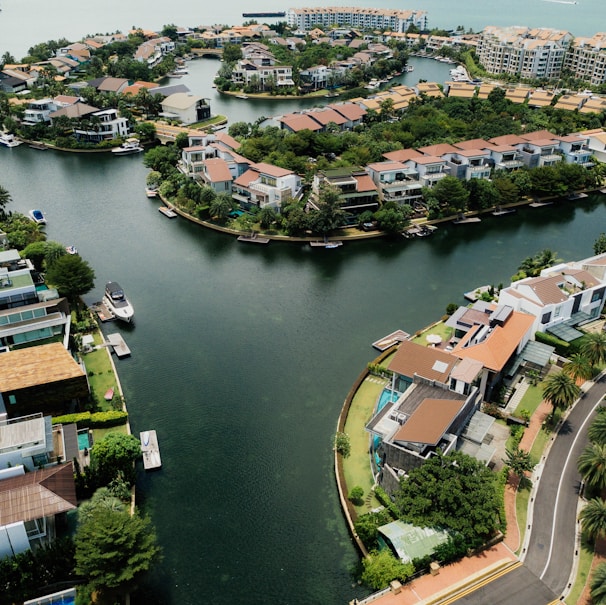 bird's eye view on buildings