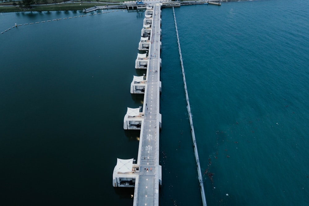 aerial photography of bridge across body of water during daytime