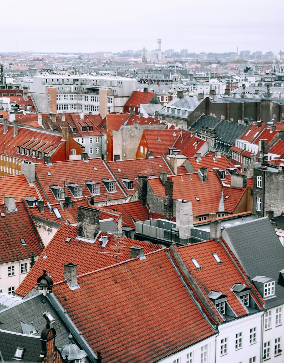 brown and grey roof houses at daytime