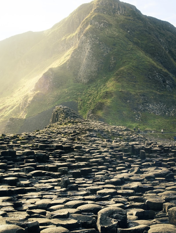 pile of rocks near on mountain