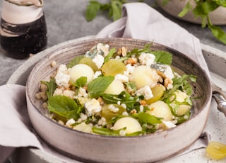 salad dish in bowl food photography