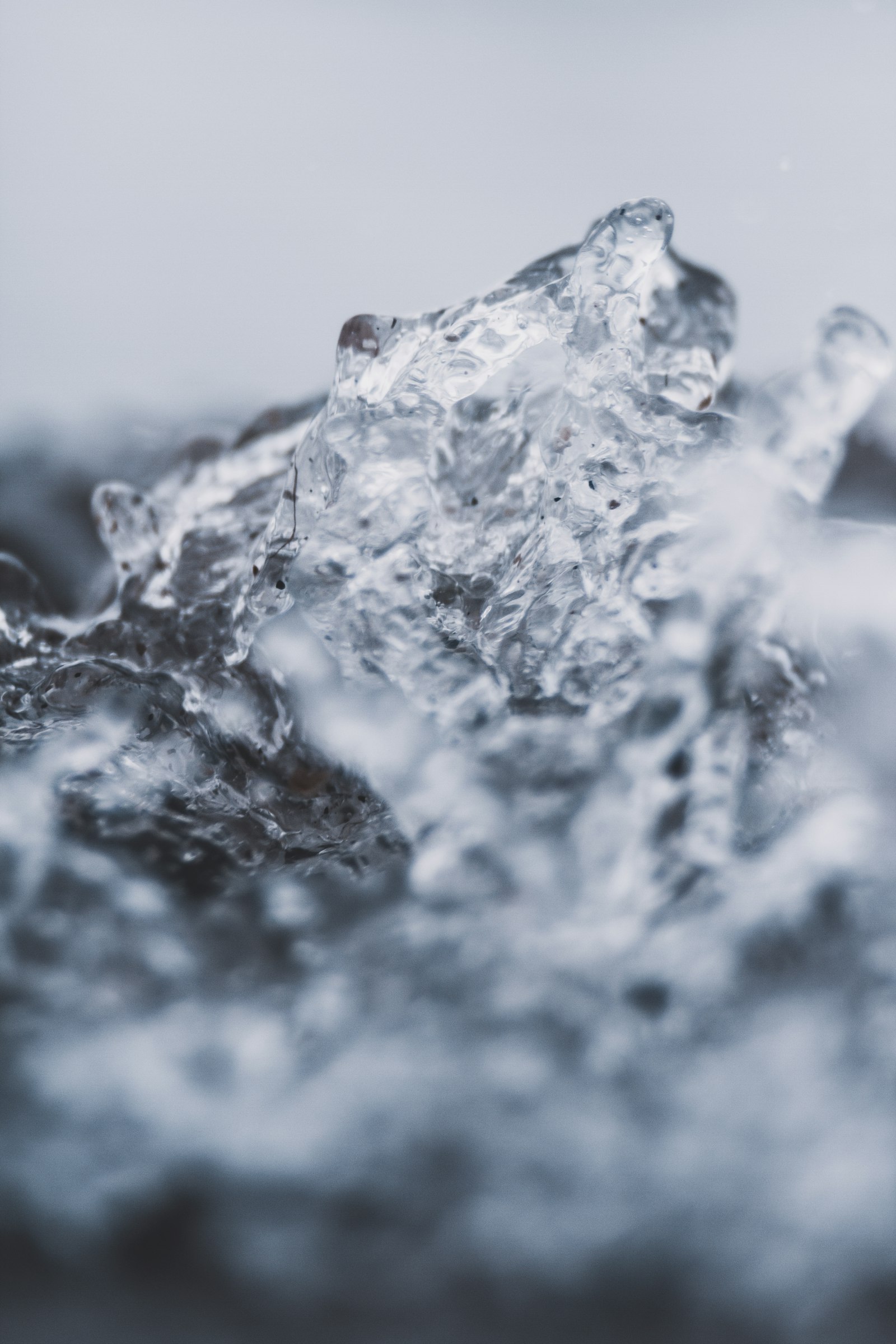 Canon EOS 7D + Canon EF 85mm F1.8 USM sample photo. Clear ice in macro photography