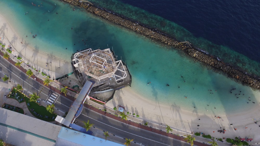 aerial photography of beach at daytime