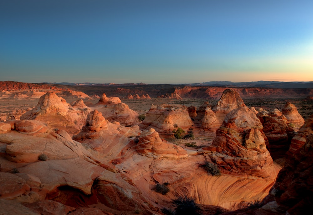 landscape photography of brown mountains