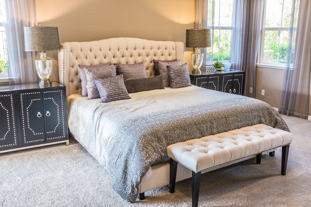 Luxe Elegance Queen Bed Frame with Regal Headboard