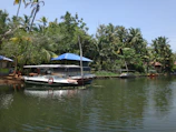 Private island dock with small boat ready for guests, surrounded by calm waters