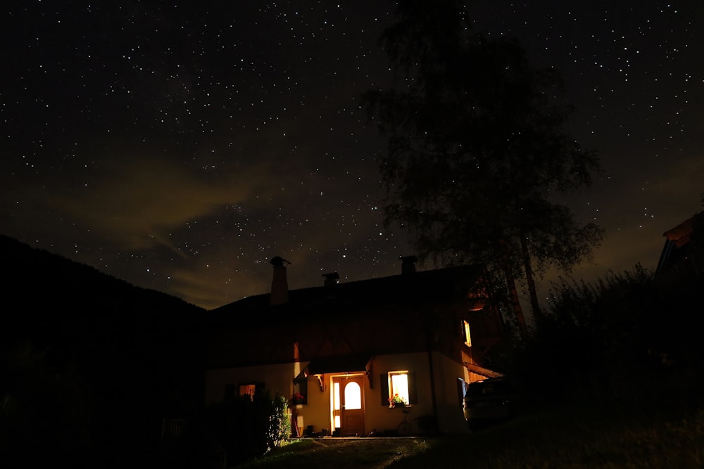 lighted house light