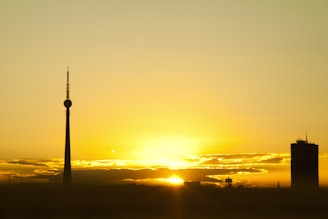 A Texas skyline at sunset, symbolizing connectivity and progress.