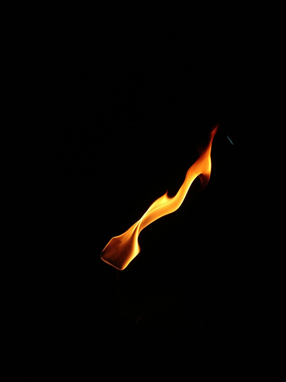 orange fire digital wallpaper