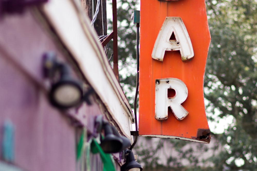 Bar light signage