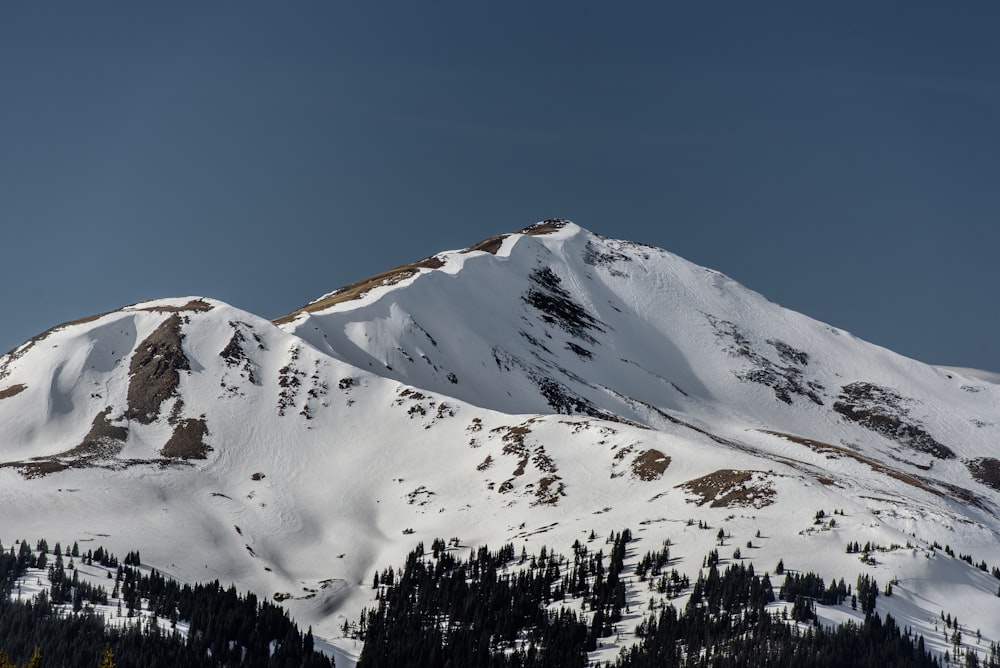 mountain covered snow