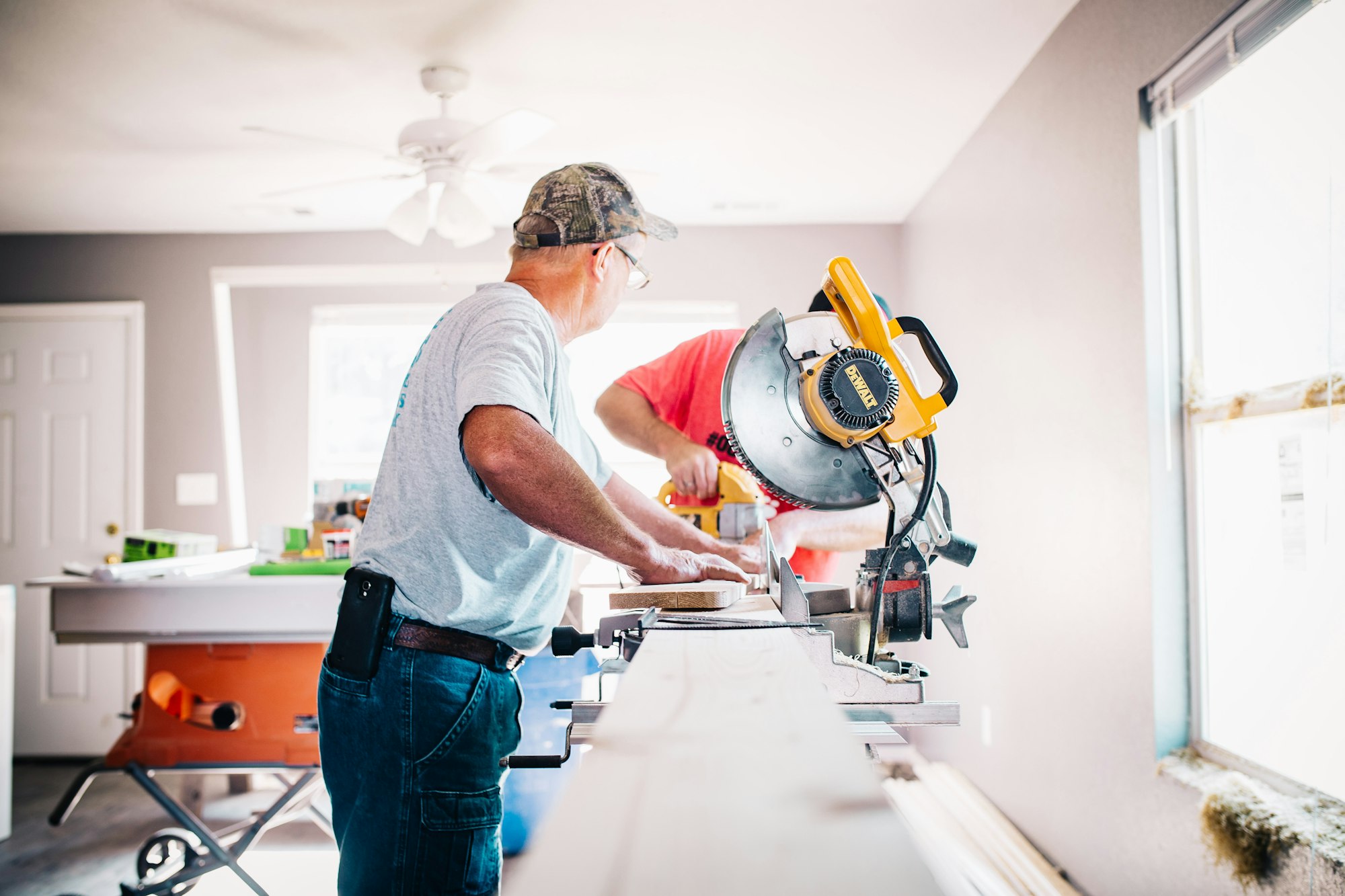 contractors working in the kitchen