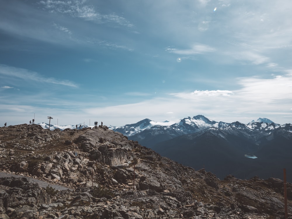 Photographie aérienne de montagne