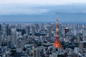 Cityscape of Várzea Paulista with a focus on media and broadcasting buildings.