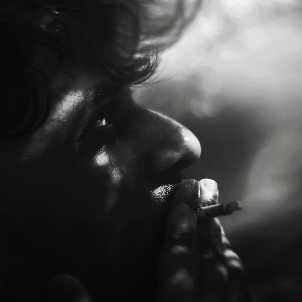 man smoking photo