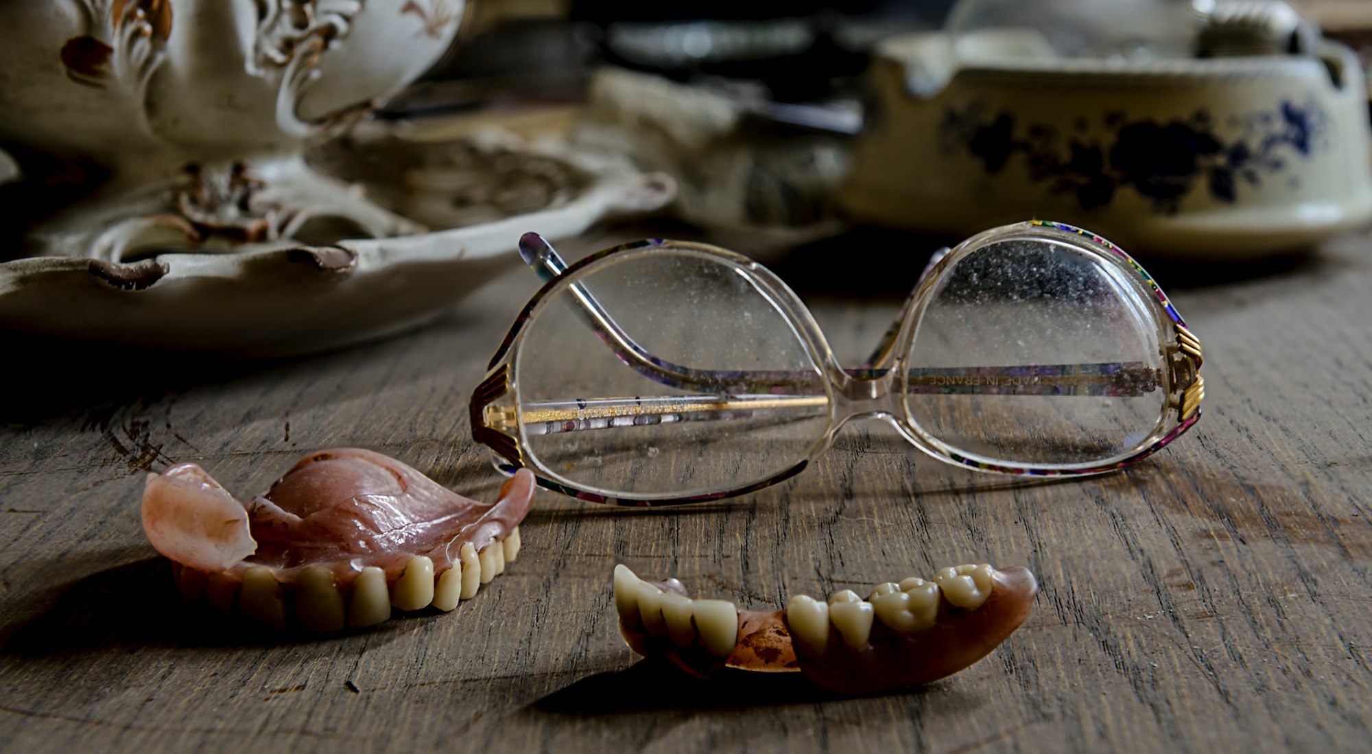 teeth and glasses