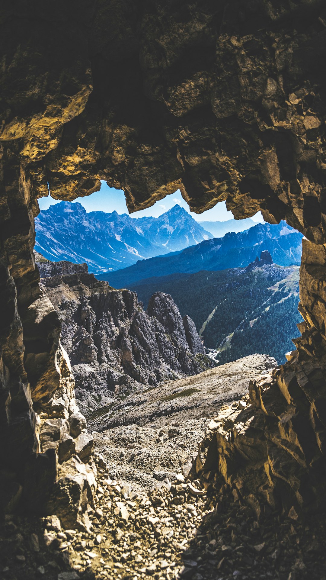 rock mountain under blue sky