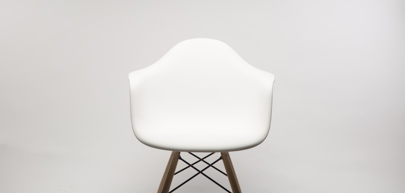 white wooden armchair