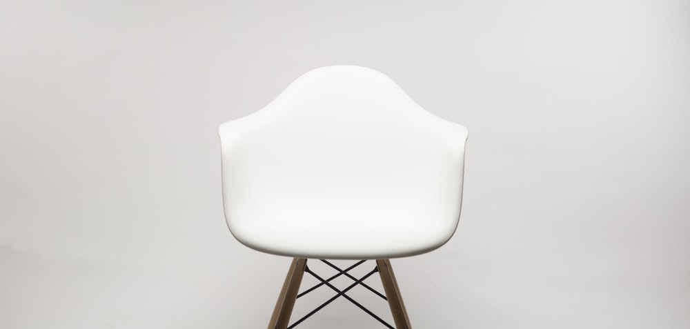 white wooden armchair