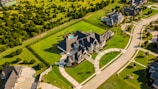 aerial photography of house with green yard
