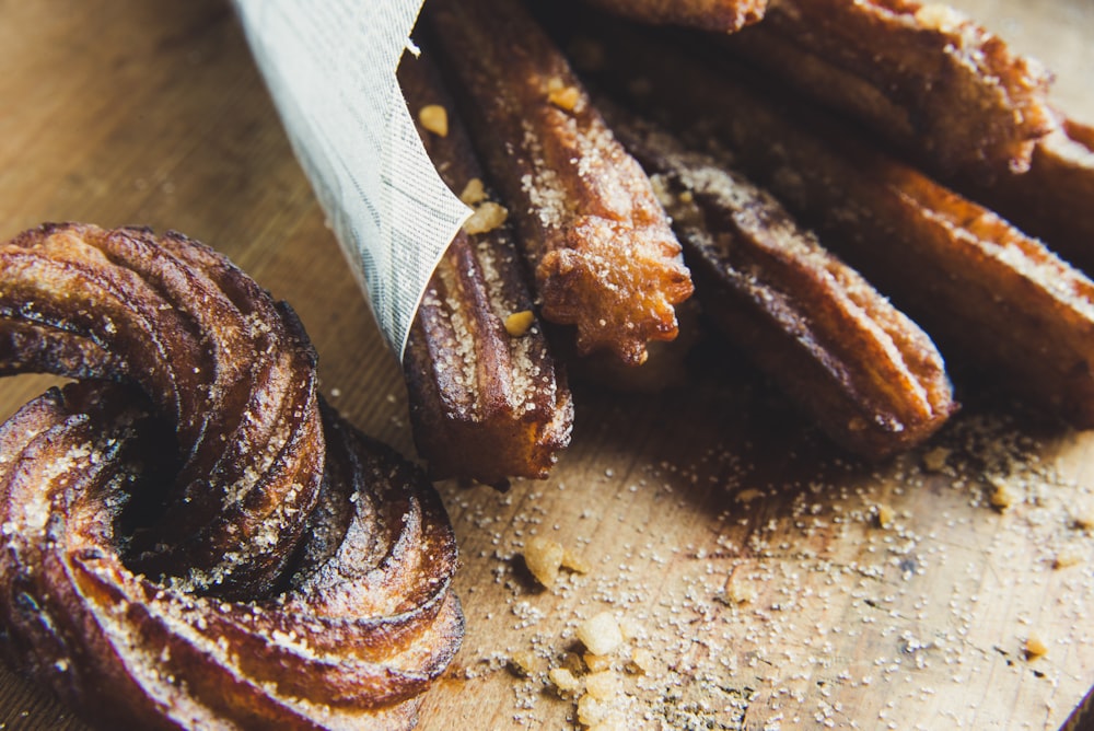 Gebakken churros met kaneelsuiker