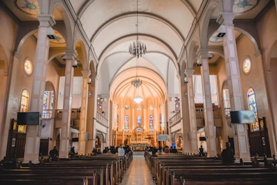 people inside church pew google meet background