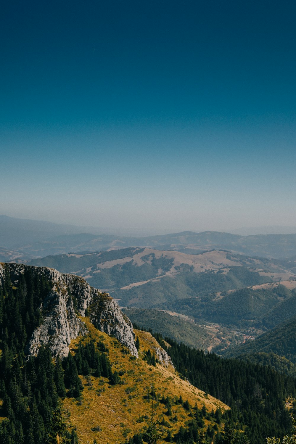 aerial photography of mountain