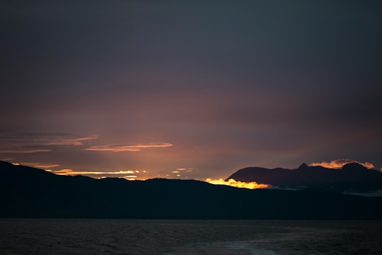 sunset over the horizon in Hoonah United States