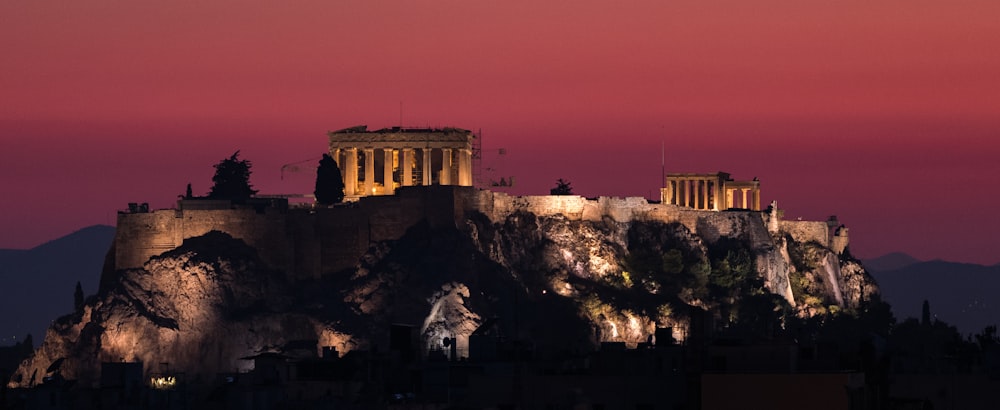 Parthenon, Griechenland bei Nacht