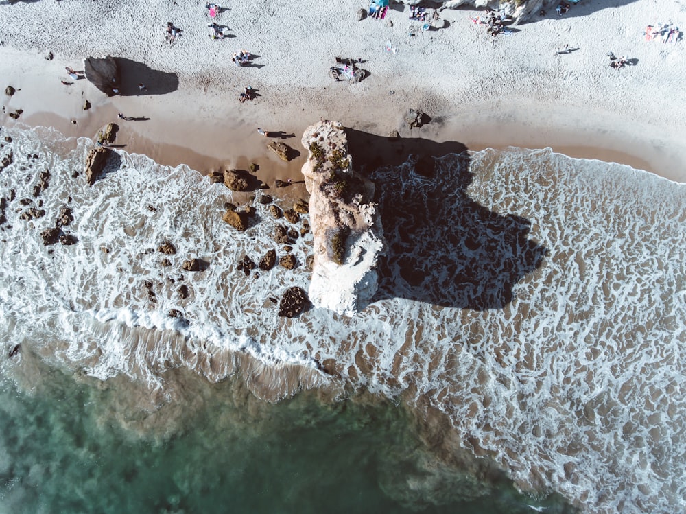 aerial view of body of water