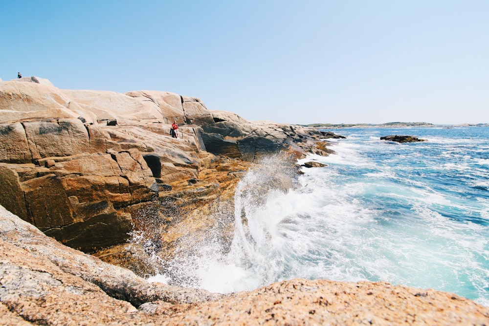 coastline with sea waves