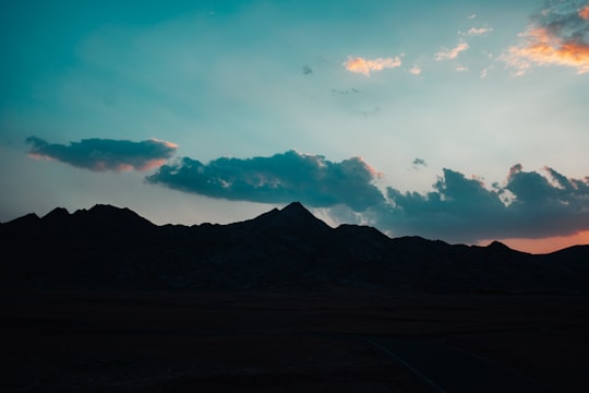 silhoutte of mountains during sunset in Mashhad Iran