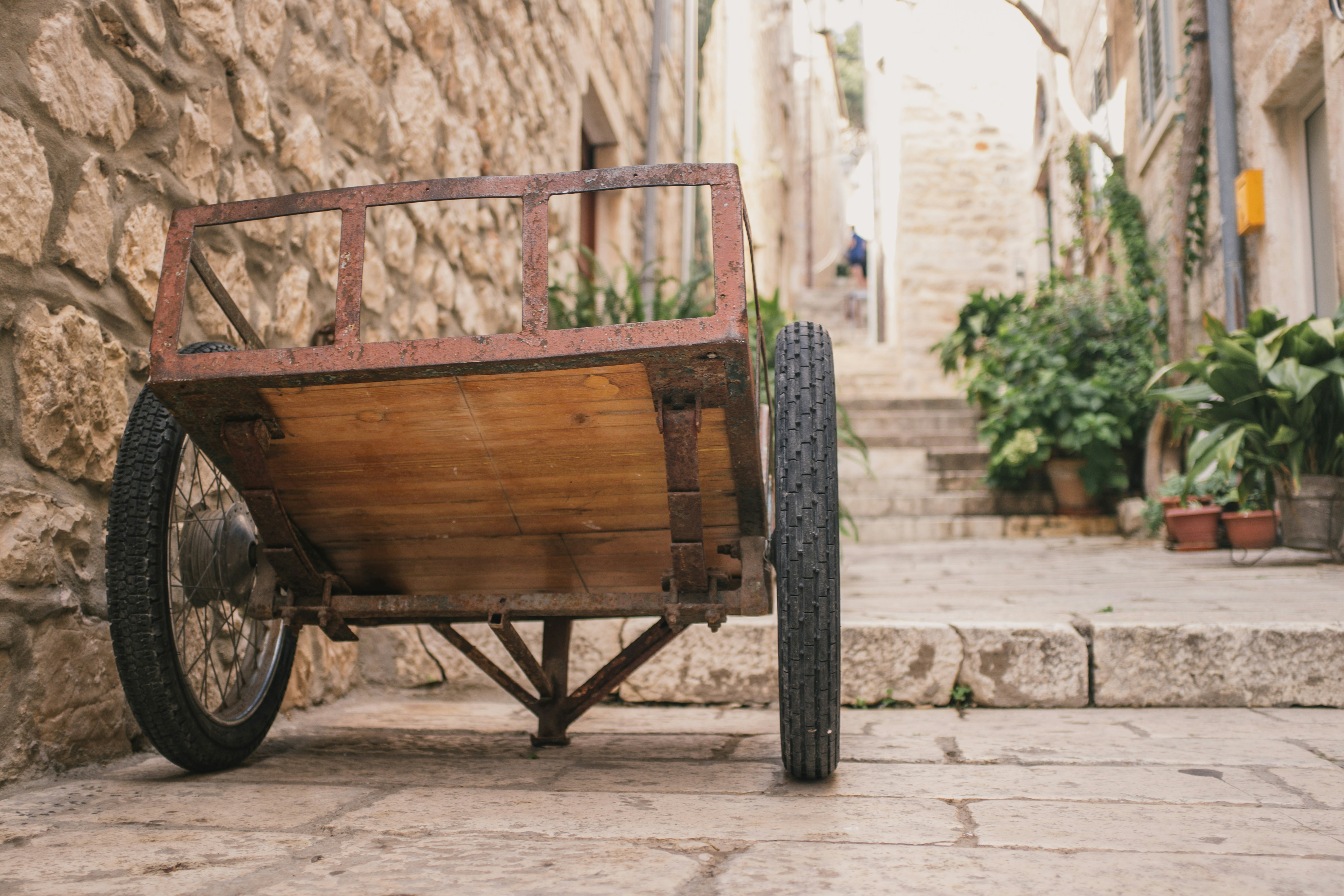 Vintage Wooden Garden Cart