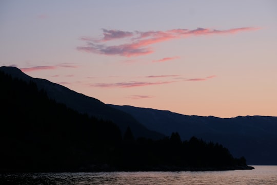 body of water near mountain in Trondheim Norway