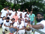 A casual group photo of Whalestreet members outdoors after a successful meetup.