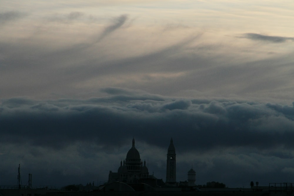 landscape silhouette photography of tower and dome