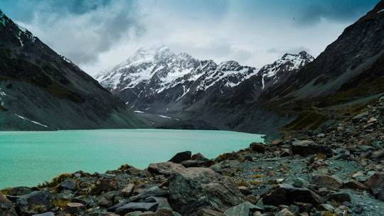 landscape photography of lake and mountains in Aoraki/Mount Cook National Park New Zealand
