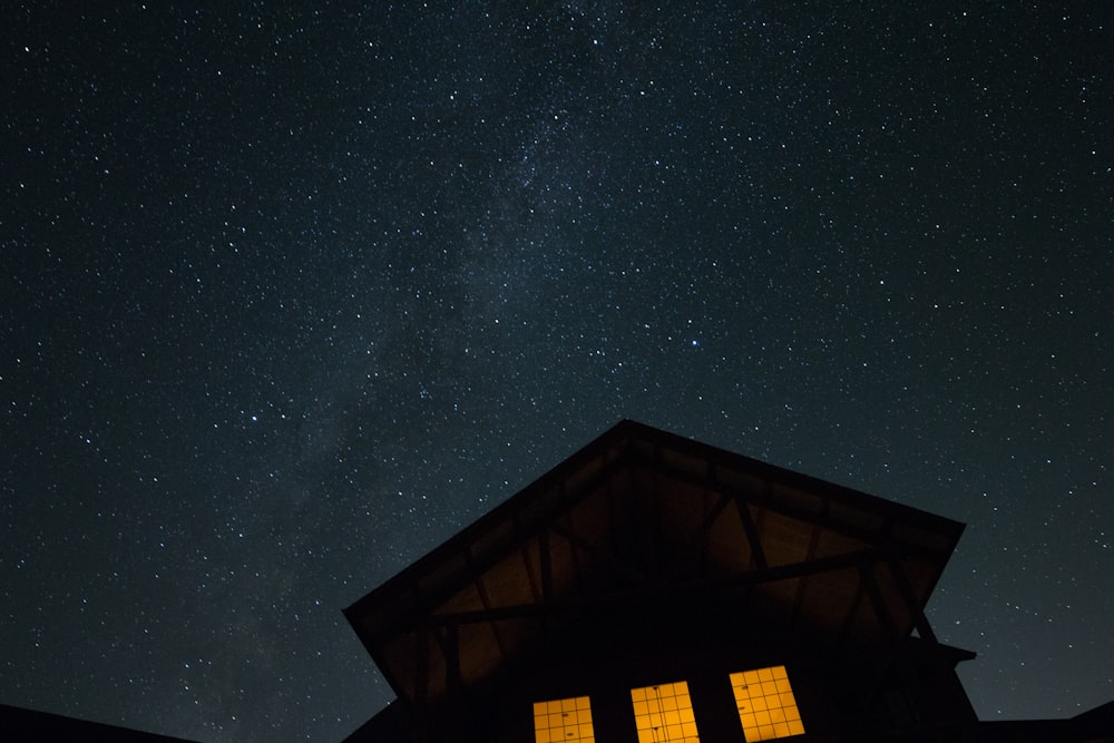 black wooden house