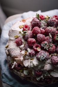 cake with strawberry toppings