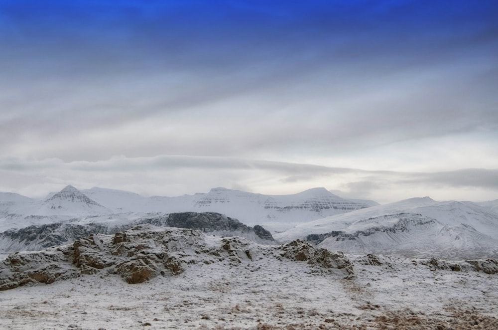 mountains with snow during daytime