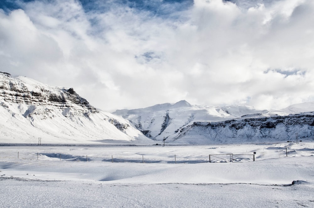 snow covered mountain photo