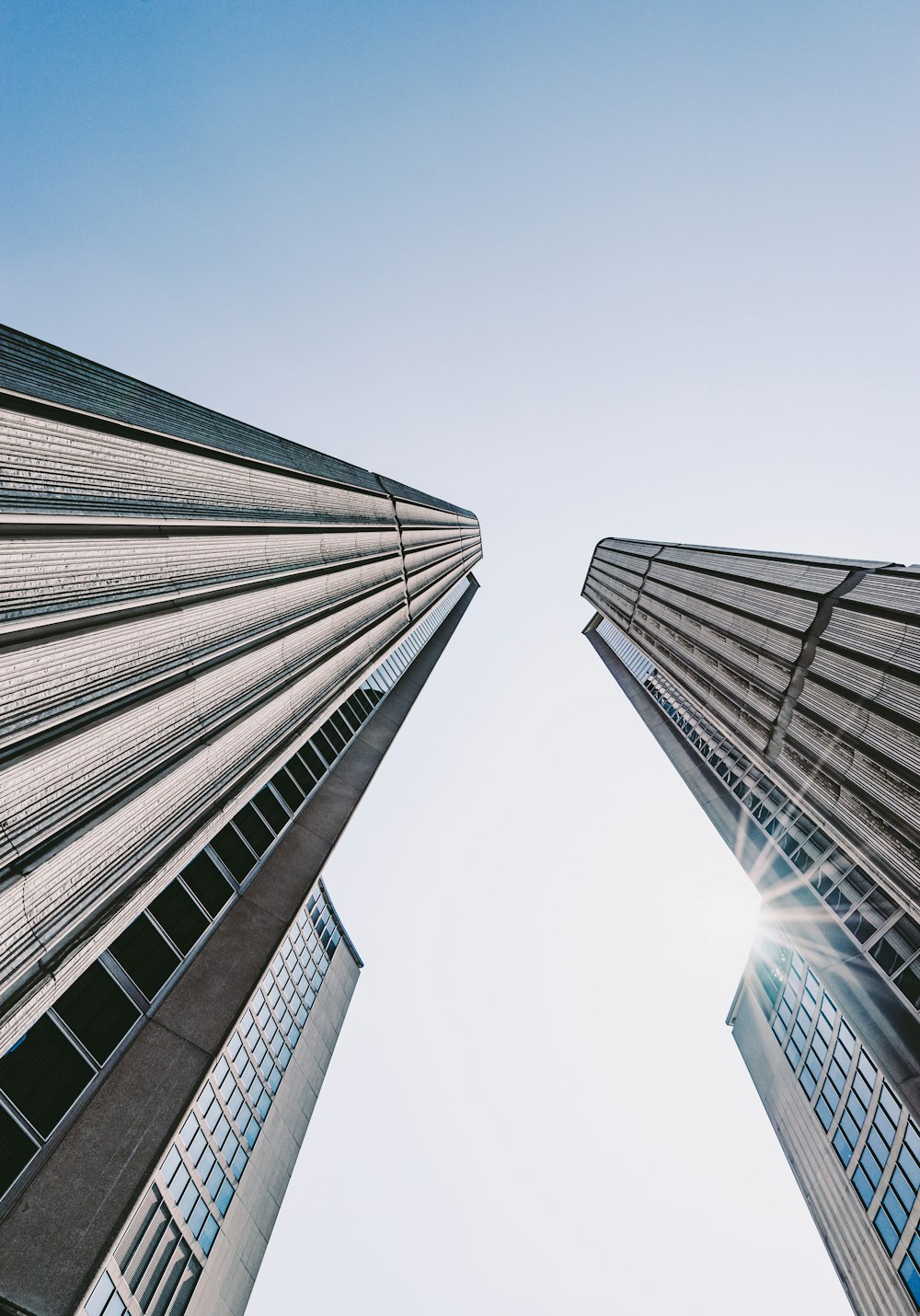 low angle photography of high-rise buildings