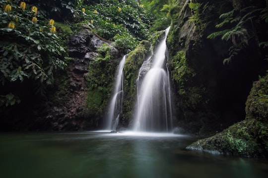 time lapse photography of waterfalls in Sao Miguel Portugal